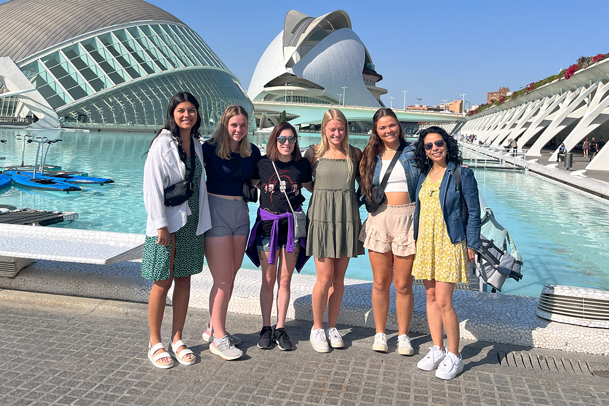 Study Abroad program students on a trip